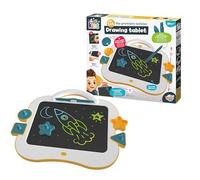 BUKI France - Ma première Ardoise - Tablette LCD pour Les Tout-Petits - 35x30 cm avec Stylet Double Pointe et 4 Tampons Silicone - Écran Multicolore Effaçable - Léger et Transportable - Dès 18 Mois