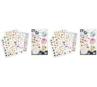 Buki France Pochette Stickers Summer - 200+ Autocollants Été & Vacances - 5 Planches A5 Dont Stickers Dorés et Fluffy - Dès 6 Ans FK018 (Lot de 2)