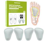 Bukihome 2 paires Coussins Métatarsiens - Demi semelles chaussures pour avant-pied, soutien et soulagement de la fatigue, coussinets souples pour métatarsalgie et névrome de Morton, hommes femmes