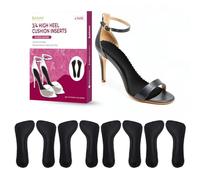 Bukihome 3/4 unsichtbare Einlegesohlen für Damen mit hohem Absatz verhindern, dass die Füße nach vorne rutschen, Stoßdämpfung und Schweißabsorption, Komfort-Schuhpolster für Absätze, Sandalen, flache