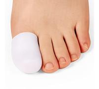 Bukihome Big Toe Protector - Lot de 10 protections d'orteils en silicone, pour amortir les ampoules, les cors, les callosités et les durillons, idéal pour la course, la marche (grand, blanc)