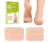 Bukihome Blister Prevention Tape - 48 Precut Strips for Blister Protection - Strong Adhesive Bandages - Moleskin Pads for Feet, Heel, Toes, Fingers, Reduce Friction Pain - 2 Sizes (Beige)