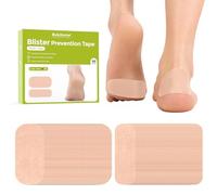 Bukihome Blister Prevention Tape - 96 Precut Strips for Blister Protection - Strong Adhesive Bandages - Moleskin Pads for Feet, Heel, Toes, Fingers, Reduce Friction Pain - 2 Sizes (Beige)