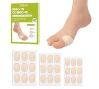 Bukihome Bunion Cushion Pads - Non-Stick Center for Sensitive Skin, Moleskin Guards Protect Feet for Men and Women,Odor Resistant Cushions，Beige(27 Count)