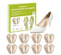 Bukihome Demi Semelles Chaussures Femme - 8 paires Semelles Gel Coussinet Plantaire Avant Pied, Coussinets Plantaires et Pour Talons, Soulagement de la douleur au pied，0.3inch，Beige