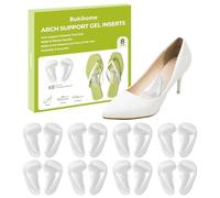 Bukihome Demi Semelles Chaussures Femme - 8 paires Semelles Gel Coussinet Plantaire Avant Pied, Coussinets Plantaires et Pour Talons, Soulagement de la douleur au pied，0.3inch，Clear
