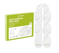 Bukihome Einlegesohlen zur Unterstützung des Fußgewölbes (für Plattfüße), 3 Paar Gel-Fußgewölbe-Einlegesohlen, selbstklebende Fußgewölbepolster lindern Druck und Fußschmerzen (S, transparent)