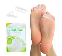 Bukihome Hammertoe Correcteur d'orteils en gel - 12 pièces de soutien pour homme et femme - Realign plié, courbé, bouclés, griffes, orteils en marteau, attelle diabétique - Transparent, multi-tailles