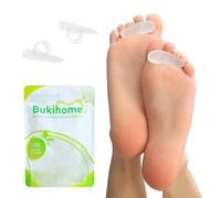 Bukihome Hammertoe Correcteur d'orteils en gel - Lot de 12 correcteurs d'orteils - Pour femmes et hommes - Realign Bent, Crooked, Curled, Claw, Orteils marteau, Brace Diabetic - Transparent, Single