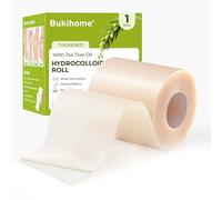 Bukihome Hydrocolloid Roll (6,5cm x 5m) - Pansement hydrocolloïde pansement ampoule autocollants pour ampoules, brûlures et acné - Découpables à la taille souhaitée, ultra-absorbants, imperméables