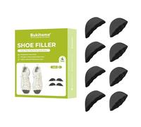 Bukihome Insert pour chaussures - 4 paires de semelles pour rendre les chaussures plus petites, coussinets pour talon, réducteur de taille pour adapter les chaussures, coussins pour femmes, noir, M