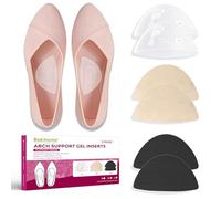 Bukihome Inserts de soutien de la voûte plantaire - Design anti-gravité - 3 paires de coussinets adhésifs en gel pour les pieds plats - Pour femmes et hommes - Semelles de soutien de la voûte