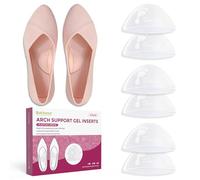 Bukihome Inserts de soutien de la voûte plantaire pour fasciite plantaire - Design anti-gravité - 3 paires de coussinets adhésifs en gel pour homme et femme - Semelles intérieures de soutien de la