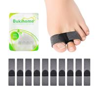Bukihome Lot de 10 redresseurs d'orteils en marteau - Bandes réutilisables en tissu pour protéger et lisser les orteils en marteau - Correcteur d'orteils pour homme et femme - Répare les pliures, les