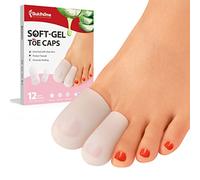 Bukihome Lot de 12 protections d'orteils en gel infusé à l'extrait d'aloe vera pour le soulagement de la douleur