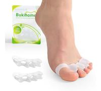 Bukihome Lot de 4 paires d'entretoises d'orteils en gel souple pour corriger les oignons, pour soulager thérapeutique de la fasciite plantaire, des orteils en griffe, des orteils en marteau, des