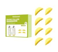 Bukihome Lot de 4 paires d'inserts de remplissage de chaussures pour chaussures trop grandes, coussins de talon pour femme, inserts d'orteils, réducteur de taille, coussins pour femme, jaune, S