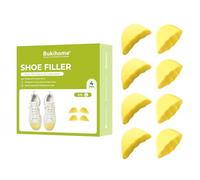 Bukihome Lot de 4 paires d'inserts d'orteils pour chaussures trop grandes, réducteur de taille de chaussure pour s'adapter aux chaussures, jaune, taille L