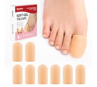 Bukihome Lot de 8 protège-orteils en gel pour homme et femme - Amortit et protège pour couvrir les orteils，Uñas encarnadas, callos, Large Size
