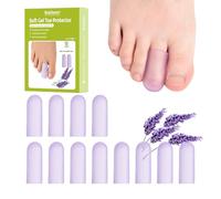 Bukihome Protection Orteil Silicone - 12 Pack Toe Protector Toe Cap - Protege orteil silicone pour une protection douce, protéger les orteils contre les cors et les callosités(Lavender, Small)