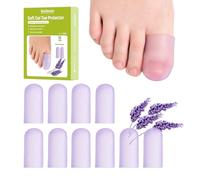Bukihome Protection Orteil Silicone - 12 Pack Toe Protector Toe Cap - Protege orteil silicone pour une protection douce, protéger les orteils contre les cors et les callosités (Lavender, Large)