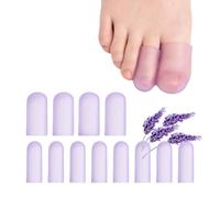 Bukihome Protection Orteil Silicone - 12 Pack Toe Protector Toe Cap - Protege orteil silicone pour une protection douce, protéger les orteils contre les et les (Lavender, 4L+8S)