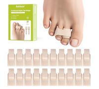 Bukihome redresseur orteil en marteau - 20 Pcs correcteur d'orteils pour hommes/femmes, bandages pour orteils - Réaligne les orteils tordus, recourbés, déformés, en griffe ou en marteau(20S, beige)