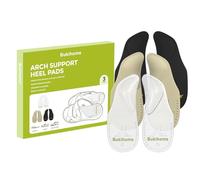 Bukihome Semelles de chaussures de soutien de la voûte plantaire pour pieds plats, 3 paires soutien de la voûte plantaire pour hommes et femmes (L + couleur transparente + couleur de peau + noir)