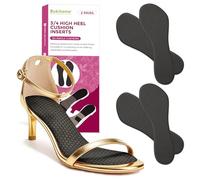 Bukihome Semelles intérieures à talons hauts pour femme - Inserts en gel 3/4 pour chaussures à talons hauts, sandales, coussinets invisibles doux pour éviter le glissement, soutien confortable