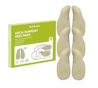 Bukihome Semelles intérieures de chaussures de soutien de la voûte plantaire pour fasciite plantaire 3 paires de semelles intérieures auto-adhésives pour hommes et femmes (S, couleur de peau)