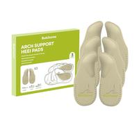 Bukihome Semelles intérieures de chaussures de soutien de la voûte plantaire pour fasciite plantaire 3 paires de semelles intérieures auto-adhésives pour hommes et femmes (L, couleur de peau)