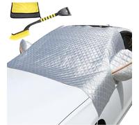 BUKISA Couverture de Neige pour Pare-Brise Avant de Voiture pour Peugeot 5008 2010 2011 2012 2013 2014,Feuille D'aluminium Pare-Brise de Pare Soleil avec Housse de Protection pour Rétroviseur