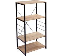 Bukkitbow - Armoire de cuisine / étagère de stockage - grande capacité de charge - 4 étagères - design moderne - 60x40x123cm - bois de chêne clair