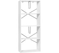 Bukkitbow - Bibliothèque à 4 niveaux - avec sécurité anti-basculement - Vitrine - en matériau bois durable - 60x30x149 cm