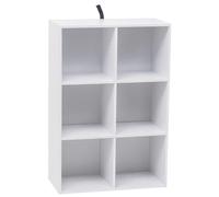 Bukkitbow - bibliothèque décorative avec 6 cubes de rangement - bibliothèque indépendante - meuble peu encombrant - blanc
