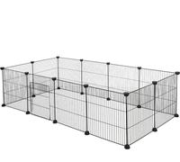 Bukkitbow - Enclos modulaire pour rongeurs - Panneaux en fer - Enclos libre pour lapins & rongeurs - 72x36x142 cm