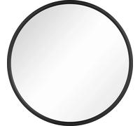 Bukkitbow - miroir rond - MDF avec métal et verre - disponible en 40x40/50x50/60x60cm - rendu clair - décoration murale élégante - noir