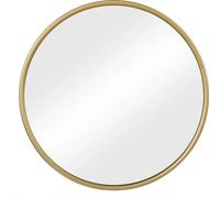Bukkitbow - miroir rond - MDF avec métal et verre - disponible en 40x40/50x50/60x60cm - rendu clair - décoration murale élégante - or