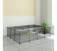 Bukkitbow - Parc modulaire en fer pour petits animaux - Enclos pour petits animaux - Design sûr & aéré - 147x111x37 cm