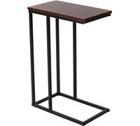 Bukkitbow - Table d'appoint / table basse de luxe - avec cadre métallique - convient pour un ordinateur portable (63 cm de haut) - Marron foncé