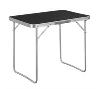 Bukkitbow - Table de camping pliante - Tubes de fer et alliage d'aluminium avec plateau MDF - Légère et portable - Capacité de charge de 15 kg - Bois de chêne