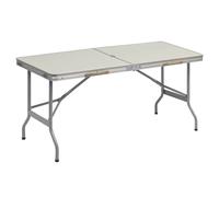 BukkitBow - Table de camping pliante - Tubes de fer et aluminium avec plateau MDF - Capacité de charge 45 kg - Design compact et portable - 50x69,5x60cm - Gris