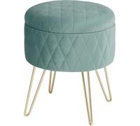 Bukkitbow - Tabouret / Banc de rangement - Rangement pratique - stable et de haute qualité - 31,5x31,5x36cm - turquoise