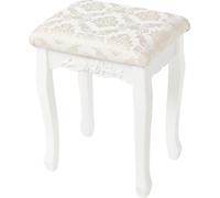 Bukkitbow - Tabouret rembourré - Tabouret de style vintage avec motif Tabouret de maquillage pour la coiffeuse - Mini-commode - 40x30x50cm - Crème