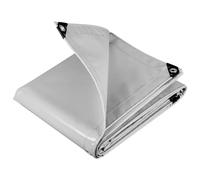 Bukkitbow - Toile de bâche PVC / Bâche de couverture - Gris clair - Résistant aux intempéries et aux UV - 500g/m² - Œillets galvanisés - Utilisation polyvalente - 2x3m (gris clair)