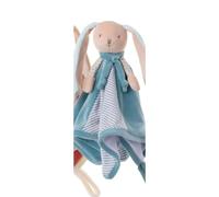 Bukowski Design AB Lapin en peluche avec couverture bleue pour bébé (hauteur 30 cm) (bébé lapin bleu)