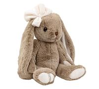 Bukowski Lapin en peluche Gabrielle 40 cm marron avec nœud sur la tête