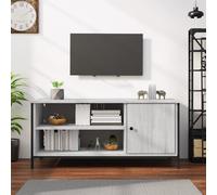 BUKSCYJS Armoire d'angle pour TV, meuble TV, meuble TV brillant, gris sonoma, 100 x 40 x 45 cm, convient pour le salon, la chambre à coucher, la salle de réception, le bureau, le bureau