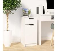 BUKSCYJS Armoire de buffet avec portes - Blanc - 33,5 x 50 x 75 cm - Convient pour chambre à coucher, invités, petites pièces, salles de jeux, pièces à vivre