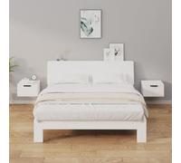 BUKSCYJS Armoire multi-usages, salle de bain murale-tables de chevet 2 pièces. Blanc 34 x 30 x 20 cm Convient pour chambre à coucher, invités, petites pièces, salles de jeux, salons